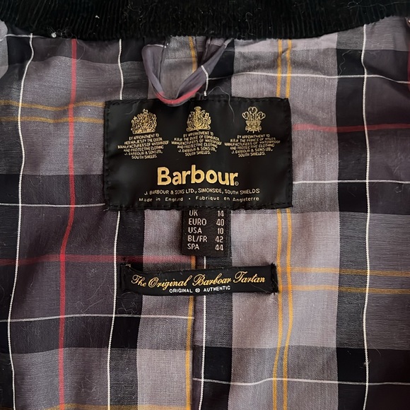 Barbour Waxed Biker Jacker Size 14 UK / 10 US - Picture 2 of 7